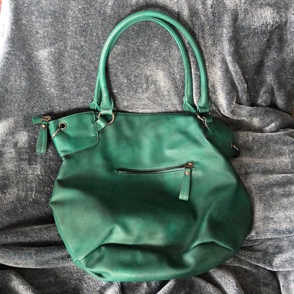 Emerald Green Studded Large Bag - Picture 2 of 4
